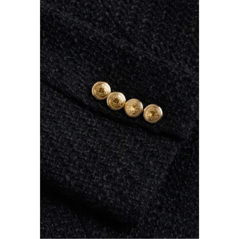 Black Textured Weave Jacket - Picture 7 of 8